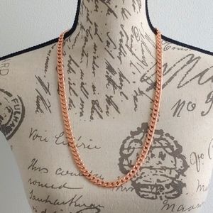 18K Rose gold over sterling silver chain necklace